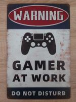 Plaque en métal Vintage Gamer at Work