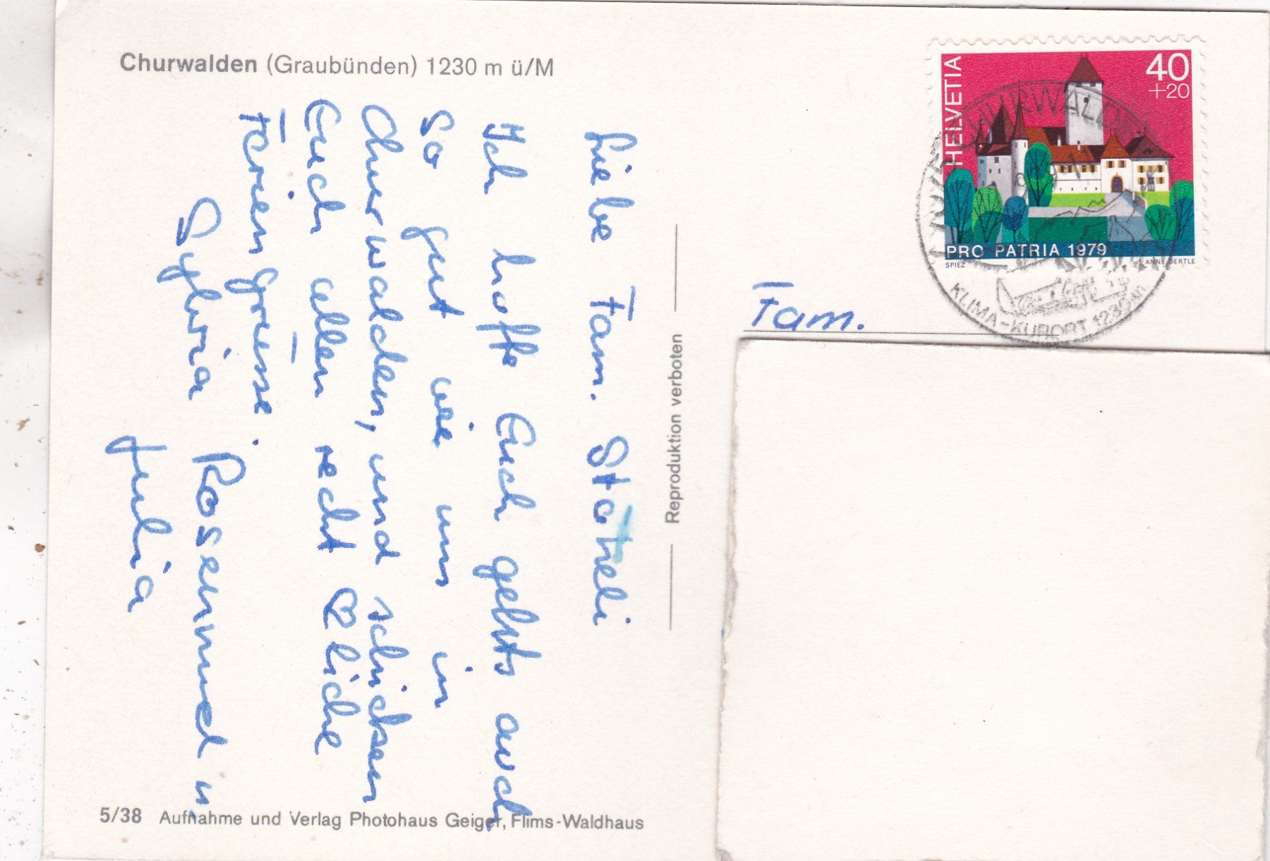 Cartes postales: Churwalden 1979 – D'occasion à Herisau par Lisegrat2008 1