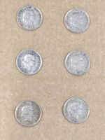 SVIZZERA LOTTO 6 MONETE 5 CENTESIMI 1926 1928 1929 1931 1932