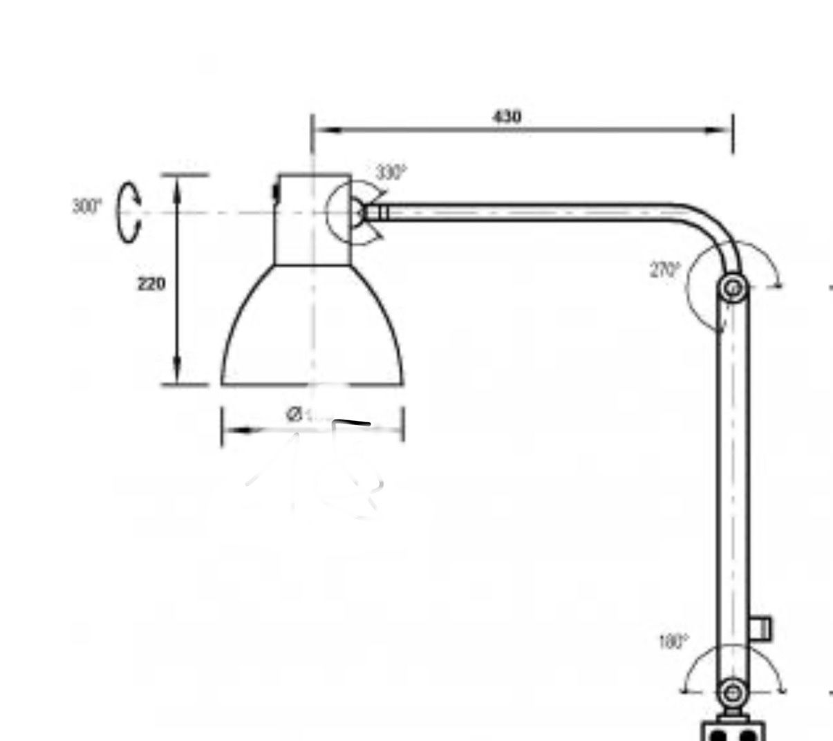 Lampade: robuste Industrieleuchte bzw. Gelenkleuchte – Usato da Necker venduto da liq24 7