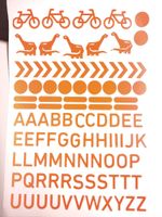 Orange Velo Deko Aufkleber Refeklor Set reflektierend
