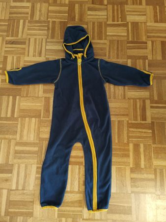 Tchibo Fleece-Overall Fleeceanzug Gr 86/92 Kinder, Blau