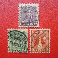 1917 PJ: J7-J9 (Serie) mit Vollstempeln, Kat: 70.-+