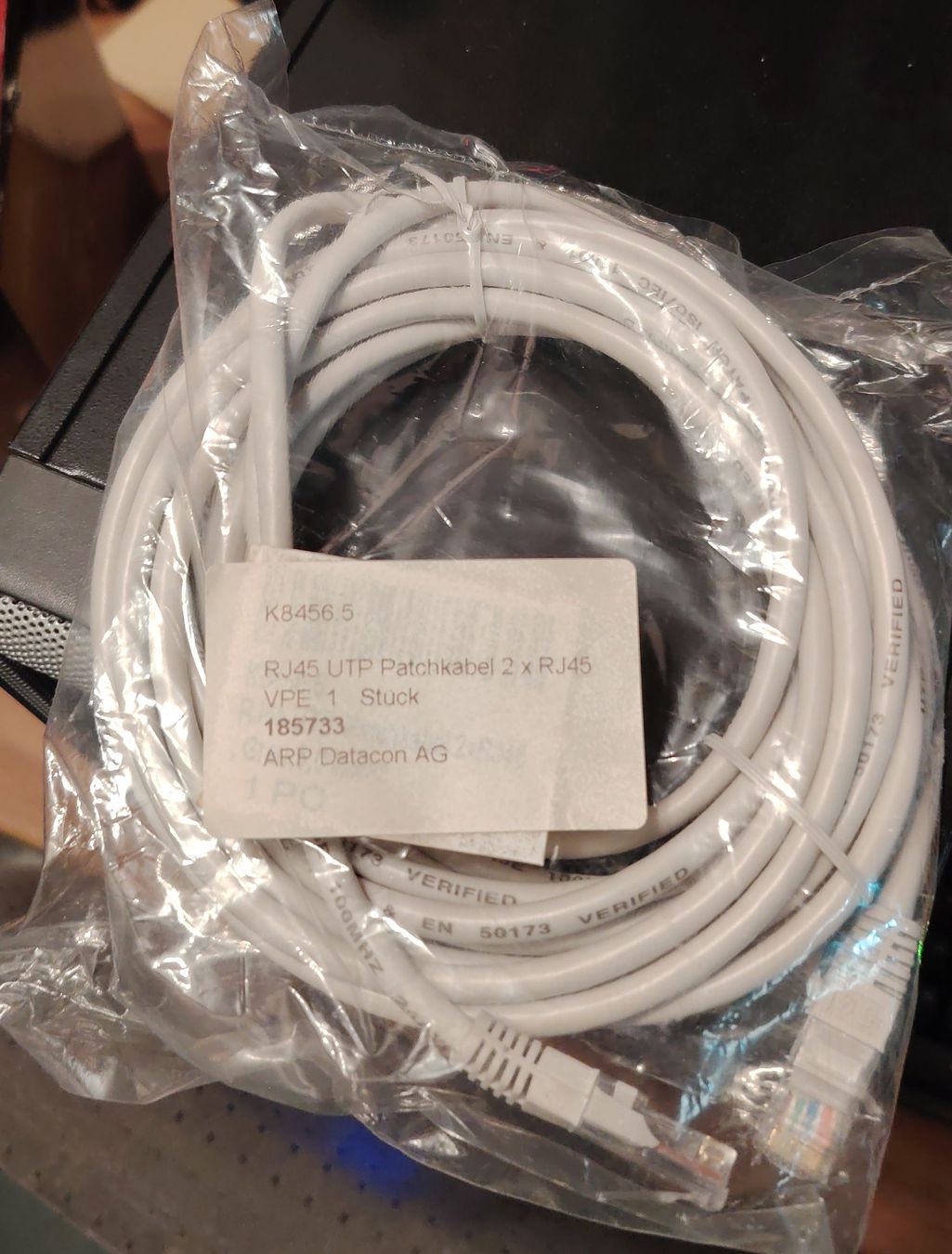 Cavi: 8 x 5 Meter RJ45 UTP Patchkabel neu ARP Datacon AG – Nuovo e nell'imballaggio originale da Aesch BL venduto da Gebrauchtes_AeschBL