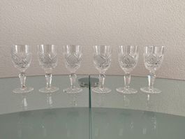 6er Set Bohemia Crystal Likörgläser aus Tschechien