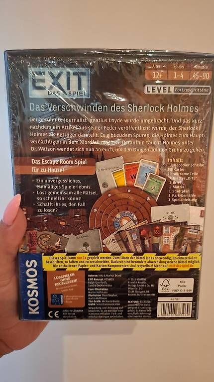 Kosmos Spiele: EXIT - Das Spiel: Das Verschwinden des Sherlock Holmes – Neu und originalverpackt aus Aefligen von helinae90 1