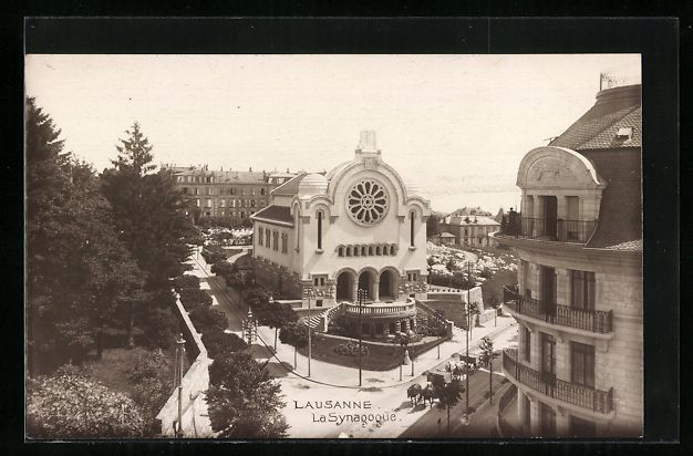 Cartes postales: AK Lausanne, La Synagogue, Synagoge – D'occasion à Berlin par bartko-reher