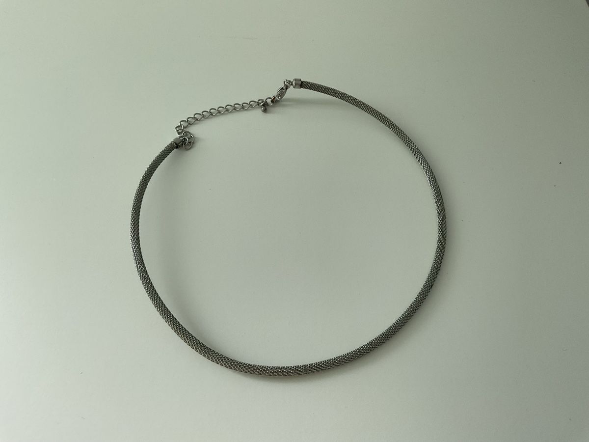 Catenine: Ring Necklace, Adjustable Length, Silver Tone – Usato da Basel venduto da cat_sq5m