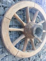 Altes Wagenrad Holz Dekoration Rustikal 60cm