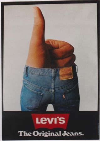 LEVI'S ORIGINAL JEANS WOMEN'S LIB c.1970 Original Plakat