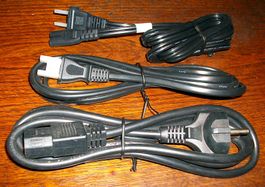 3 Geräte Netzkabel, 1 x Shuko-C13, 2 mal YP11+YC13