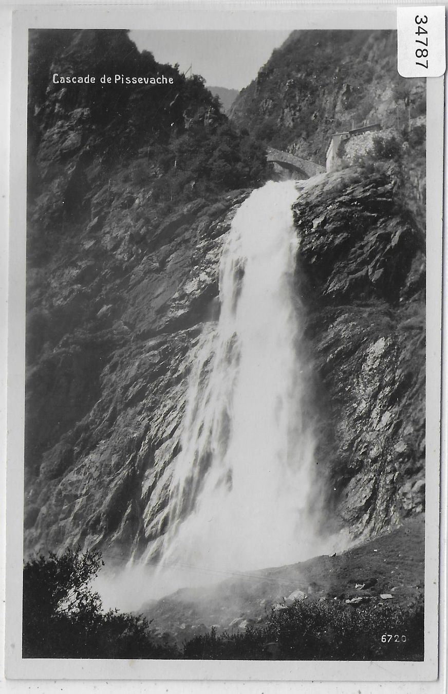 Ansichtskarten: Cascade de Pissevache – Gebraucht aus Ettingen von Kartenplanet