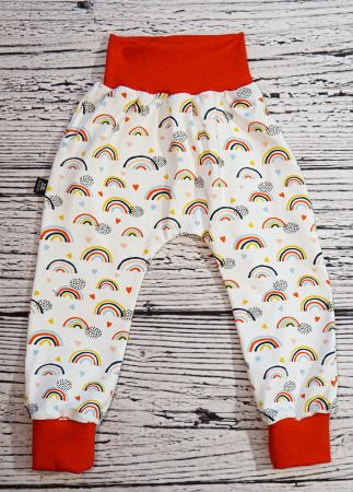 Pumphose mit Regenbogen & Herzen Gr.80/86 NEU