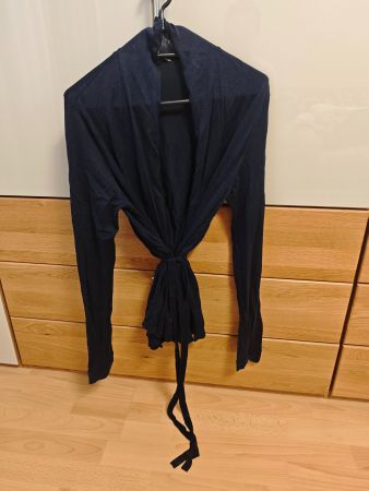 GERARD DAREL Luxus-Cardigan Seide & Baumwolle Blau Gr. L/XL