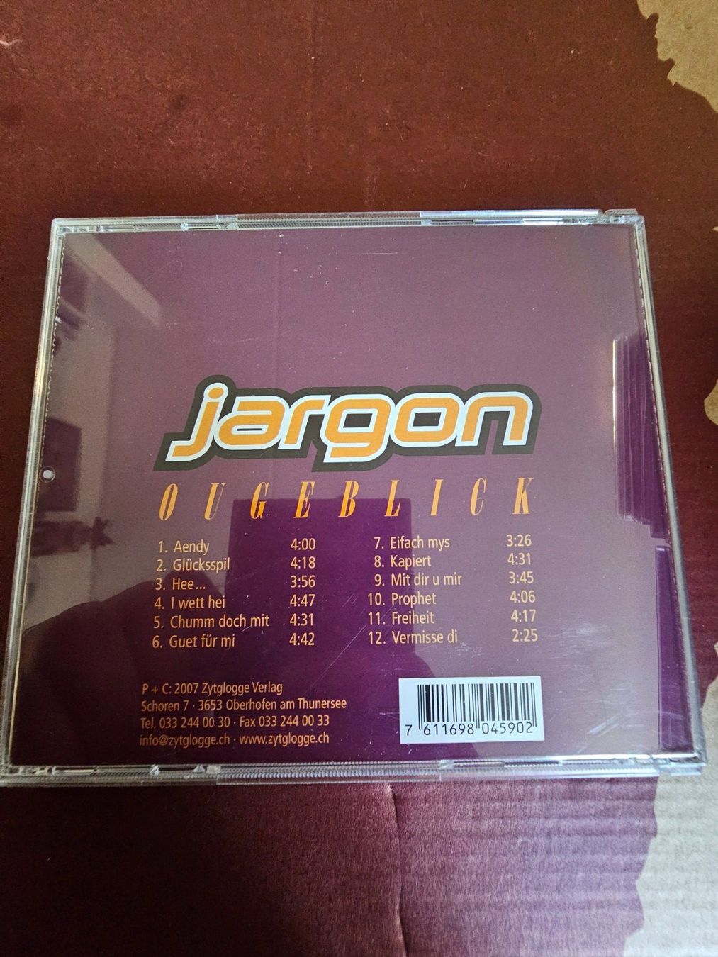 CD: CD - Jargon - Ougeblick (SCHWEIZ, 2007) – Usato da Biberist venduto da Foolio0 1