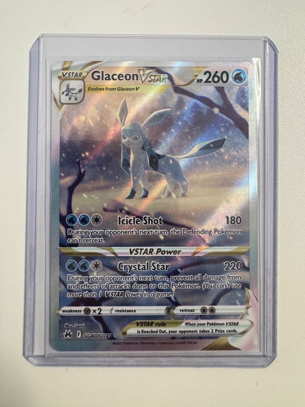 Pokémon Carte collezionabili: Glaceon VSTAR CRZ GG40 – Nuovo (secondo la descrizione) da Winterthur venduto da hershanking