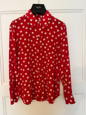 SAINT LAURENT PARIS - Polka Dot Silk-Shirt - SS15