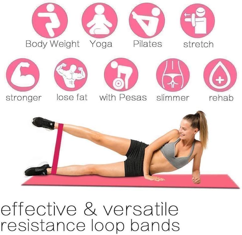 5x Fitnessband Widerstandsbänder Yoga (Neu (gemäss Beschreibung