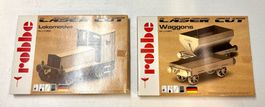 Robbe locomotive et wagon en bois découpé laser en kit