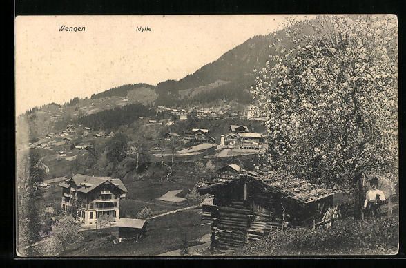 Ansichtskarten: AK Wengen, Totalansicht der Ortschaft – Gebraucht aus Berlin von bartko-reher