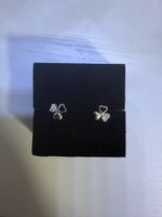 Ohrstecker Kleeblatt mit Zirkonia neuwertig