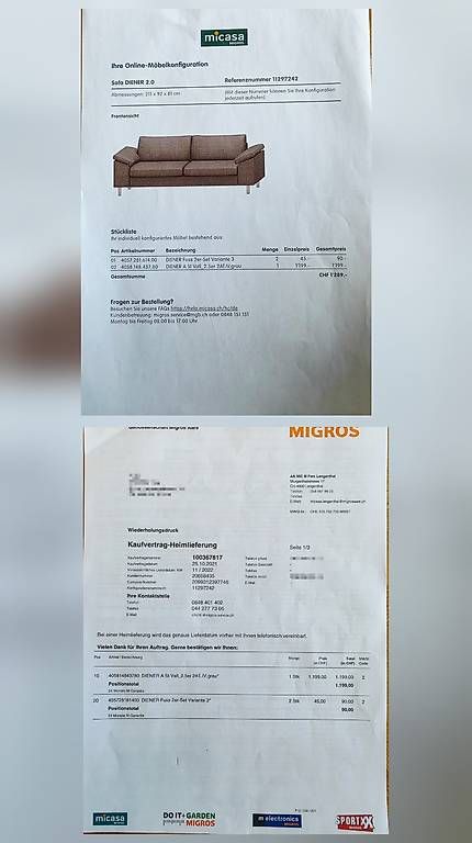 Divani: 2er SOFA GRAU – Usato da Visp venduto da Glaci2212 4