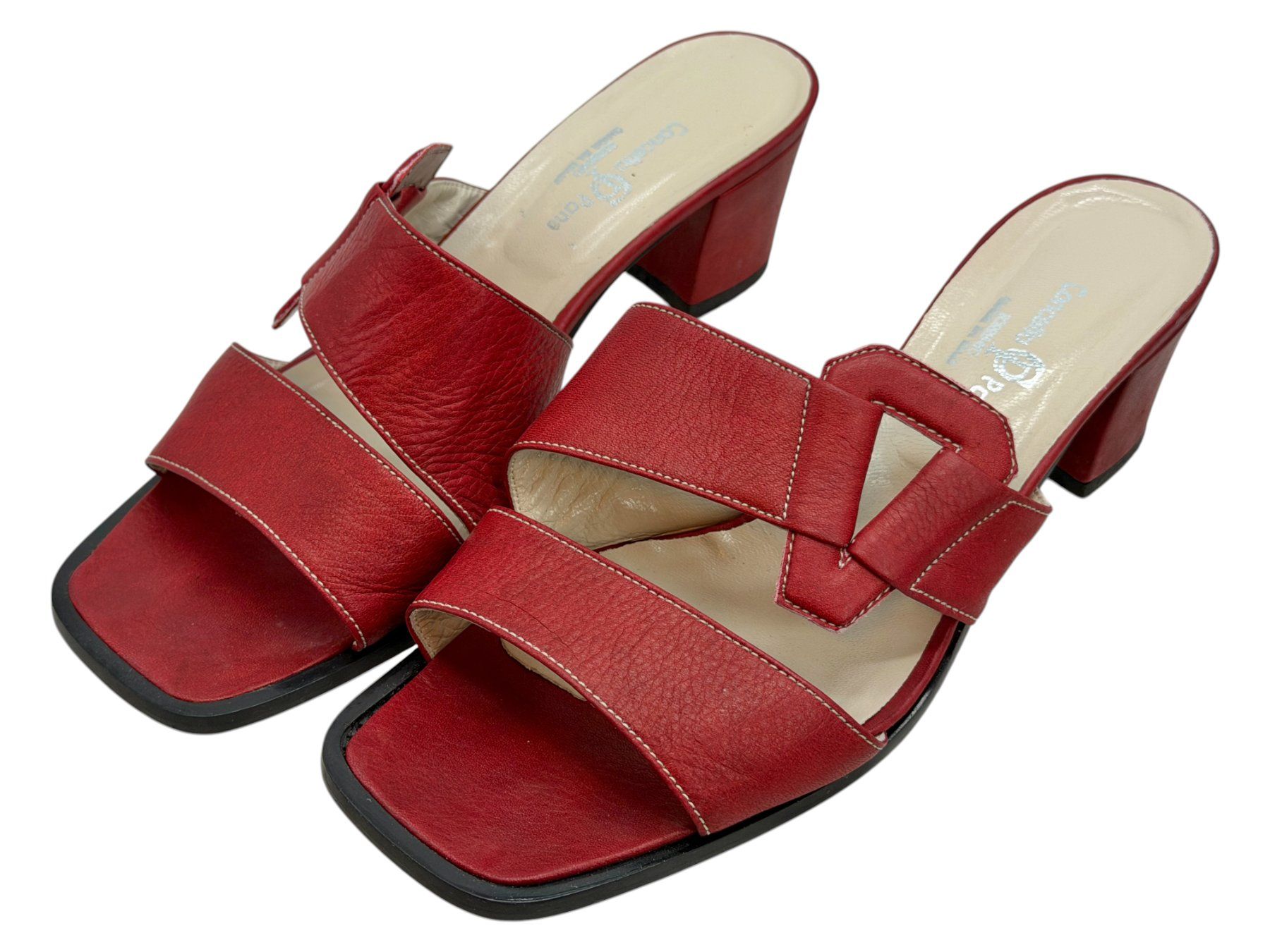Scarpe da donna: Mules Concetta Pane cuir rouge. Pointure 40 – Usato da Cossonay-Ville venduto da PatineDuTemps 4