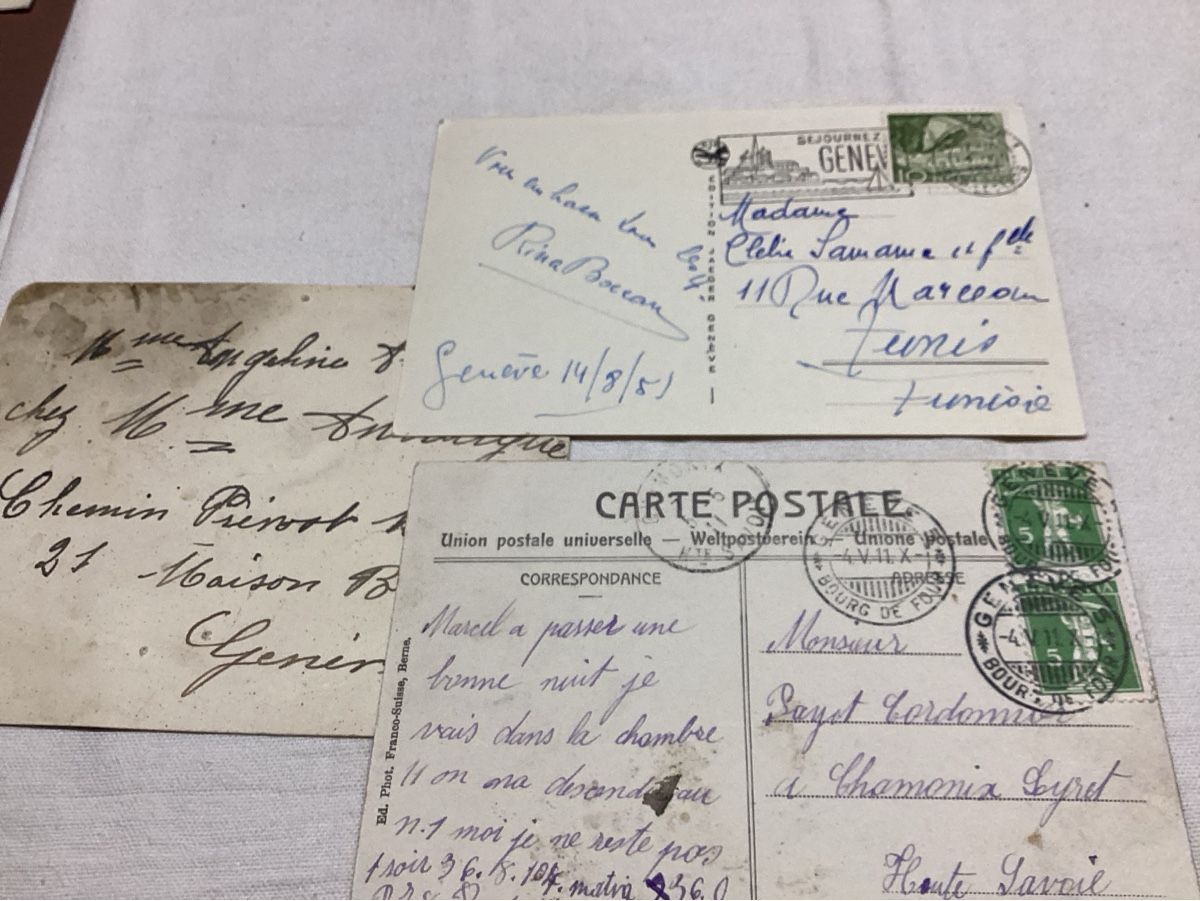 Cartoline postali: Genève 3 pièces dés 1911 – Usato da Luc (Ayent) venduto da Rebouille 4