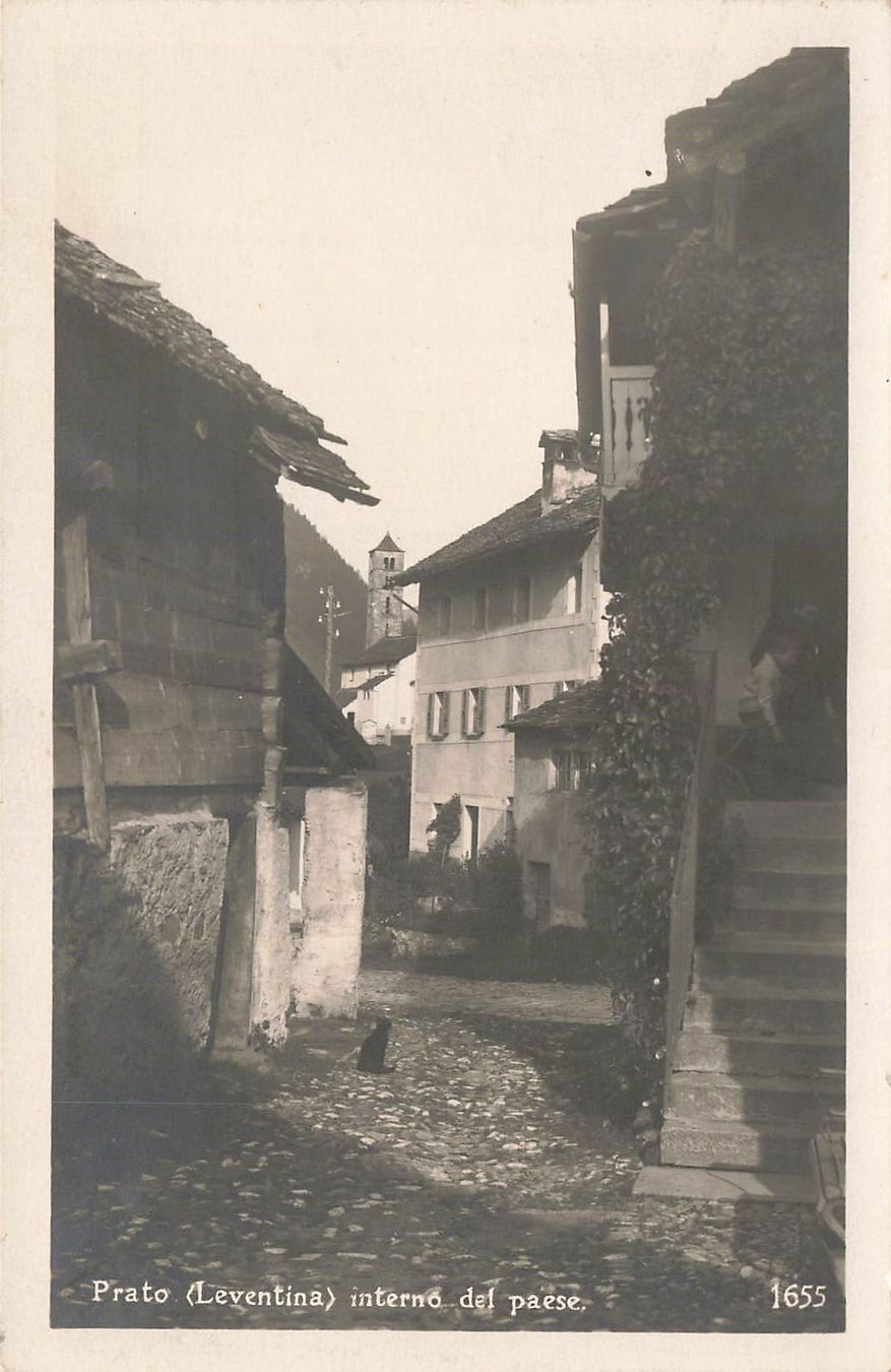 Cartoline postali: Prato Leventina interno paese – Usato da Biasca venduto da Blenio71