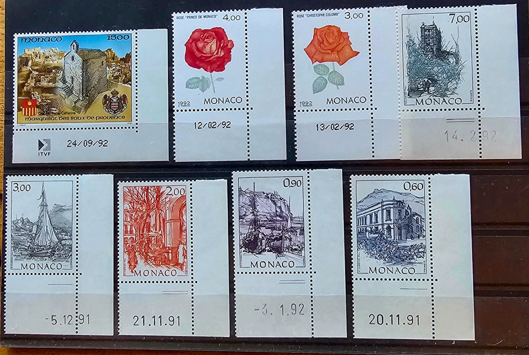 Alle Briefmarken: MONACO coins datés ** 1991-92 – Neu (gemäss Beschreibung) aus Les Valettes von Nuba1