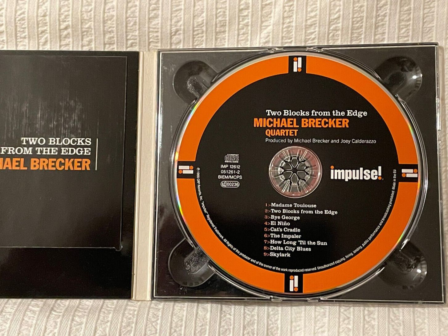 CD: Michael Brecker - Two Blocks from the Edge             ©1998 – Usato da St. Gallen venduto da elk2020 2