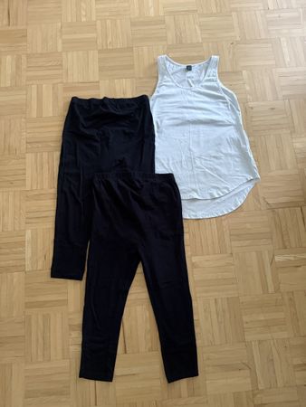 Umstandsmode Set: Top und Leggings, Grösse S