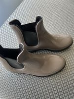 Elegante Gummistiefelette  Gr.35 Taupe