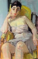 Rudolf Zender. Frauenbildnis, 1954. Öl auf Leinwand,