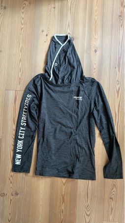 Grauer Kapuzenpullover New York City Streetvibes, Grösse L
