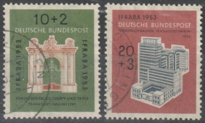 Tutti i francobolli: BRD 171 - 172 Kat. 55€ – Usato da Fislisbach venduto da Zigzag12