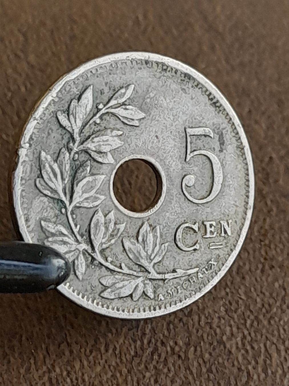 Alle Münzen: 5 Centimes 1914 Belgien  – Gebraucht aus Basel von Basel_20