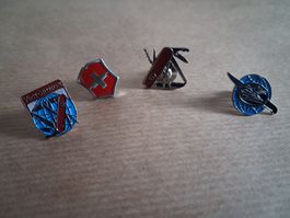 4 rare Victorinox Pins. Schweizer Kreuz dabei. Neuwertig