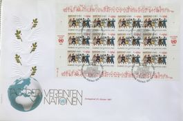 FDC MAXI TAG DER VEREINTEN NATIONEN 23.OKTOBER 1987