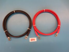 2x 16mm2 M8 je 0.5m Batterie Anschlusskabel SET Auto, Solar