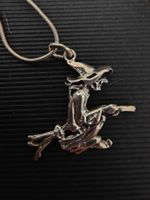 Anhänger Hexe mit Halskette (Silber)
