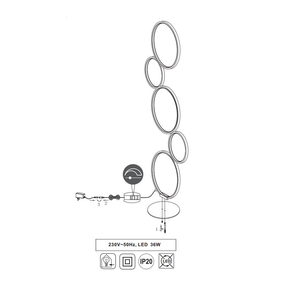 Lampade: LED Stehleuchte, Dimmer, 4700 Lumen – Nuovo (secondo la descrizione) da Kreuzlingen venduto da Smart-Light 5