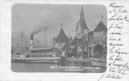 Luzern Lu Eidgenössisches Schützenfest 1901 Dampfschiff boot