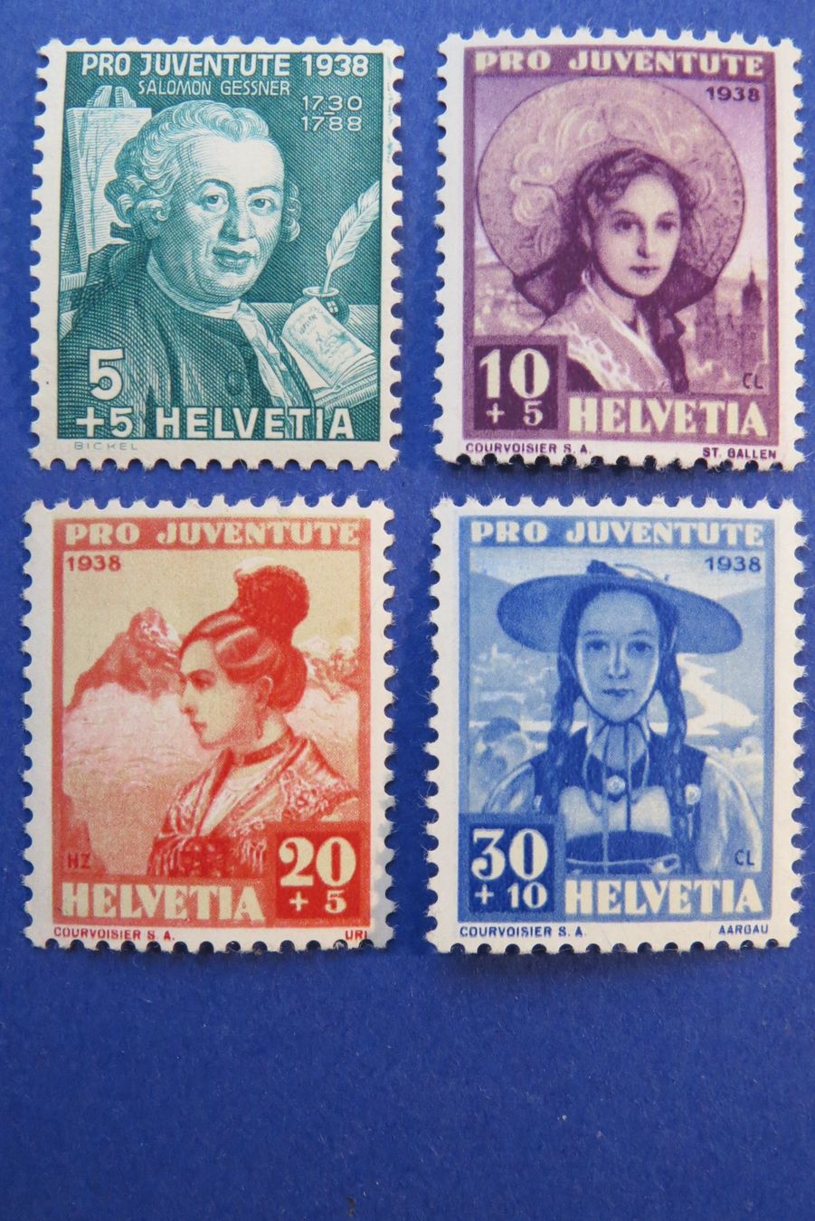 Alle Briefmarken: Pro Juventute-Serie 1938 'Trachten' postfrisch** – Neu (gemäss Beschreibung) aus Brunnen von Kumari
