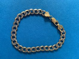 Armband (Panzerkette) eingekerbt goldig