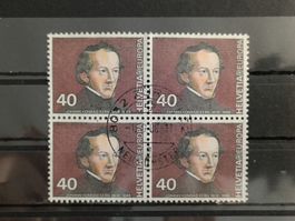 1980 Johann Konrad Kern Viererblock Top Stempel