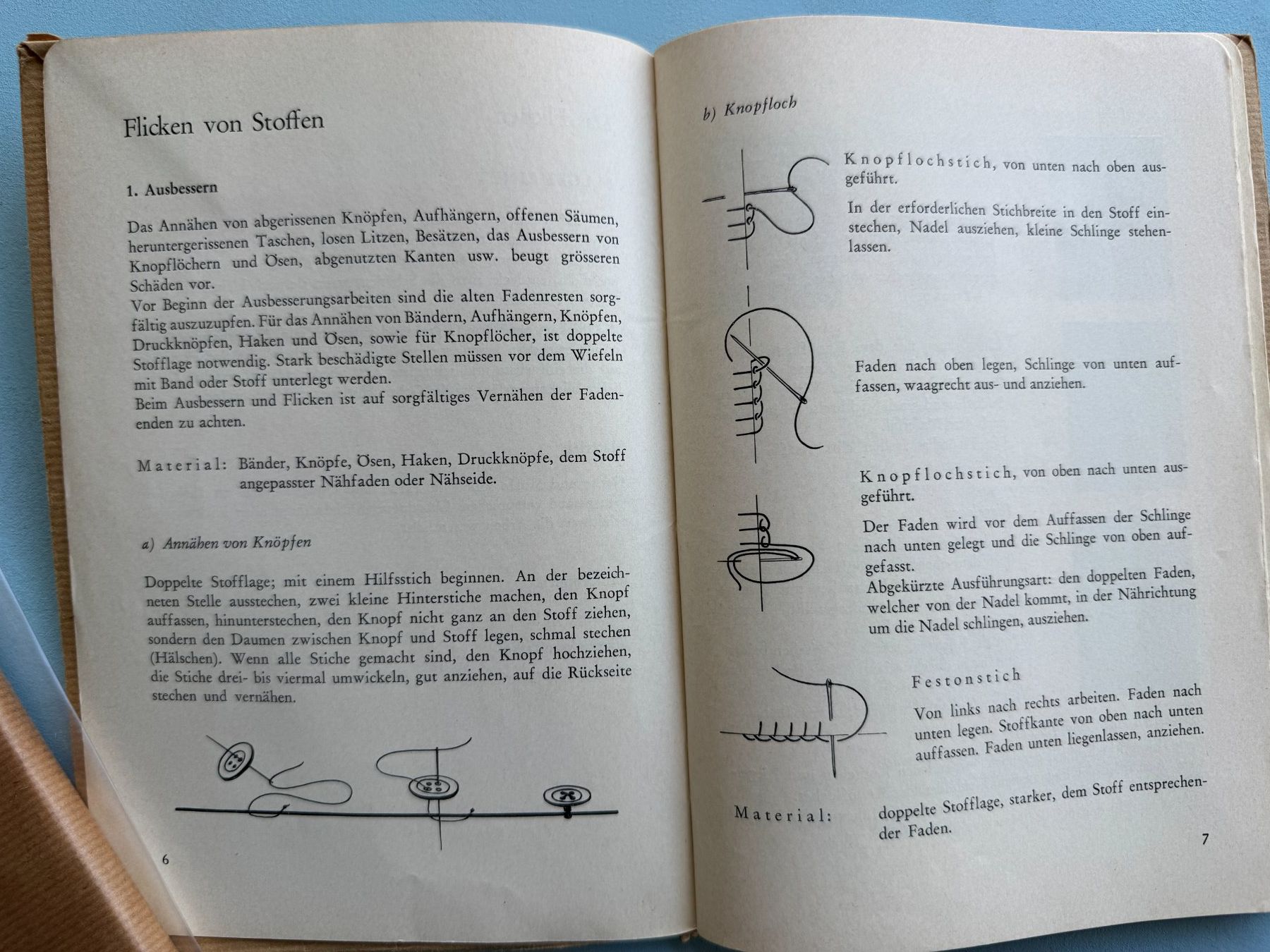 Bücher: Mein Flickbüchlein - Mädchenhandarbeitsunterricht – Gebraucht aus Basel von Kornblumen 2