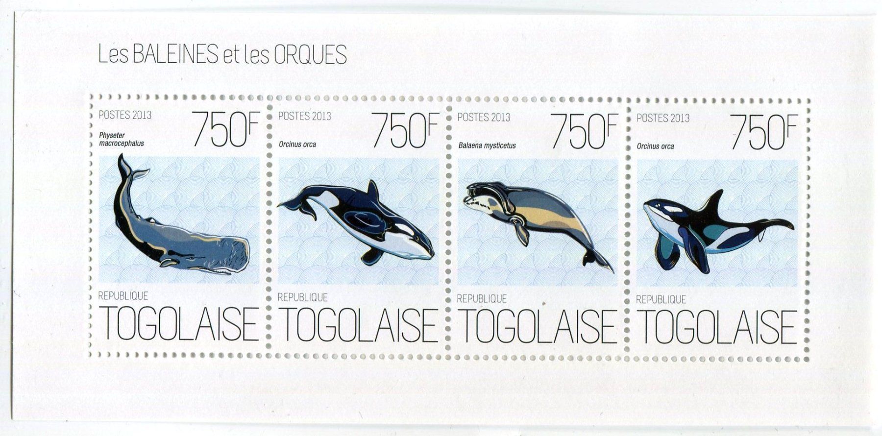 Alle Briefmarken: Block "Wale". Togo. – Neu und originalverpackt aus Basel von Butsch5