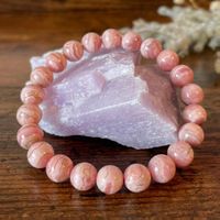 ✲ Rhodochrosit Armband ✲ Ø 8,8mm / 26g Kugel Bracelet