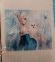 Diamond Painting Frau mit Weisser Eule komplett Set